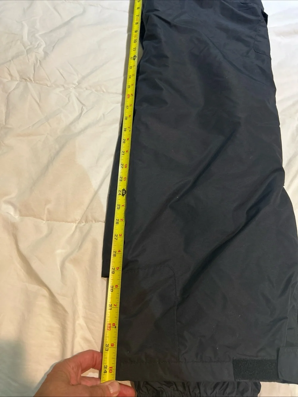 Columbia Men XL Black Cargo Pocket Snow Pants Zip Ankle Insulated ski Snowboard